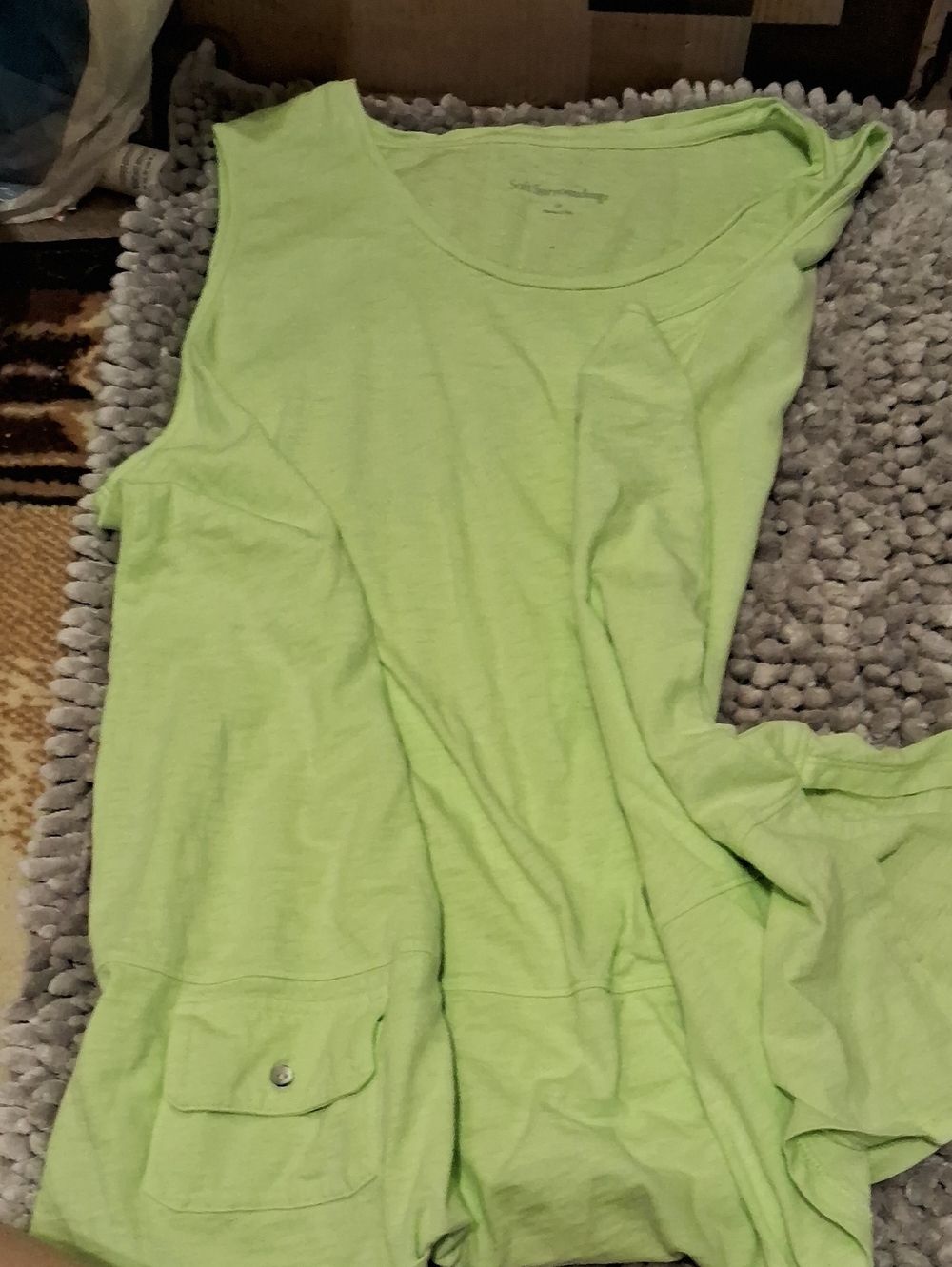 Soft Surroundings Lime Green Scoop Neck Tank